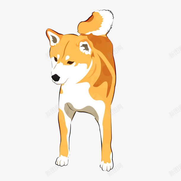 宠物狗柴犬png免抠素材_88icon https://88icon.com 卡通小狗 卡通柴犬 可爱小狗 宠物狗 背景装饰