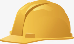 水彩黄色安全帽矢量图素材