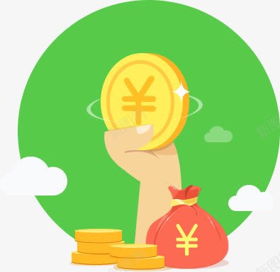 手里拿着金币钱袋云朵装饰png免抠素材_88icon https://88icon.com 云朵 手里 拿着 装饰 金币 钱袋 钱袋模型