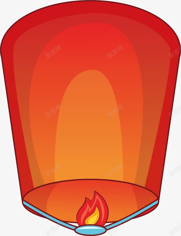 点燃蜡烛的孔明灯矢量图ai免抠素材_88icon https://88icon.com 创意 卡通手绘 孔明灯 红色 蜡烛 矢量图