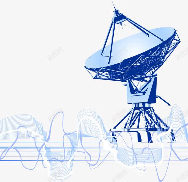 超炫卫星接收器png免抠素材_88icon https://88icon.com 卫星接收器 波线 炫酷背景 蓝色