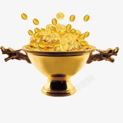 金色龙纹布料图片金币碗高清图片
