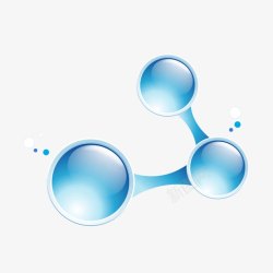 分子式蓝色水晶质感素材