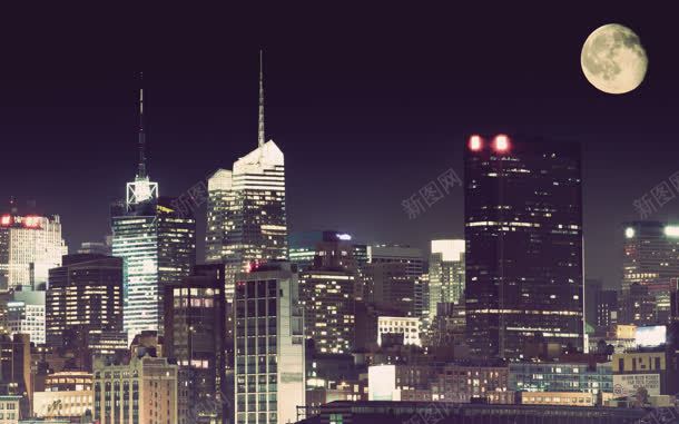 夜晚纽约城市建筑jpg设计背景_88icon https://88icon.com 城市 夜晚 建筑 纽约
