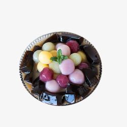 紫薯粉免抠产品实物紫薯黑凉粉高清图片