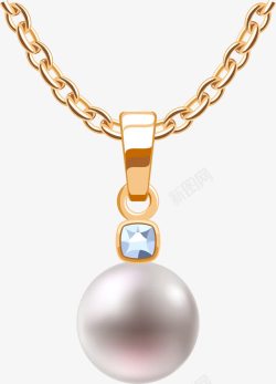 珍珠吊坠素材珍珠项链高清图片