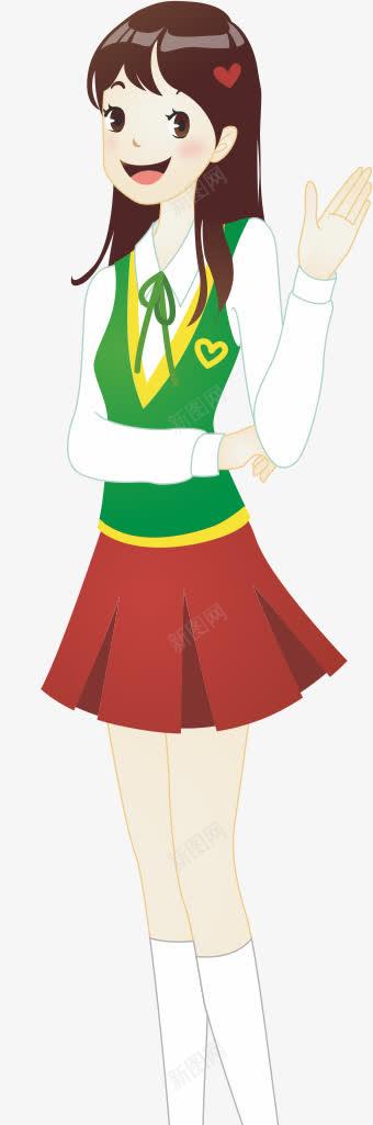 初中女生png免抠素材_88icon https://88icon.com 初中生 卡通 可爱 学妹 校服