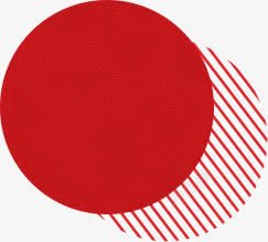 红色创意条纹圆球素材
