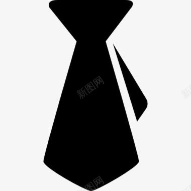 黑领带男性时尚布象征图标图标