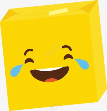 emoji表情笑哭大黄脸图标图标