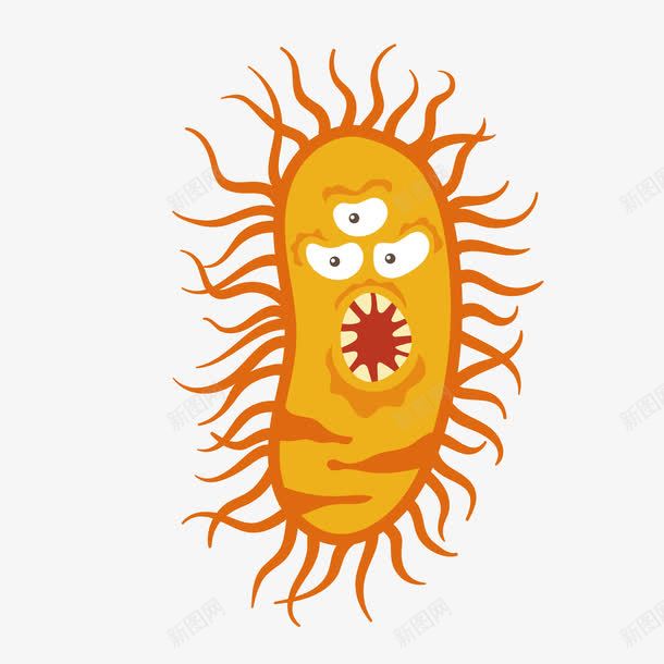 黄色细菌png免抠素材_88icon https://88icon.com 医疗 卡通形象 可爱 图案 宣传 微生物 病毒 细胞卡通 细菌 装饰 黄色