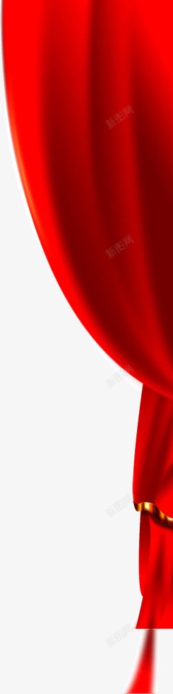 红色窗帘帷幔丝绸素材