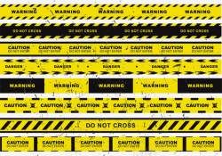 破旧的警戒线素材