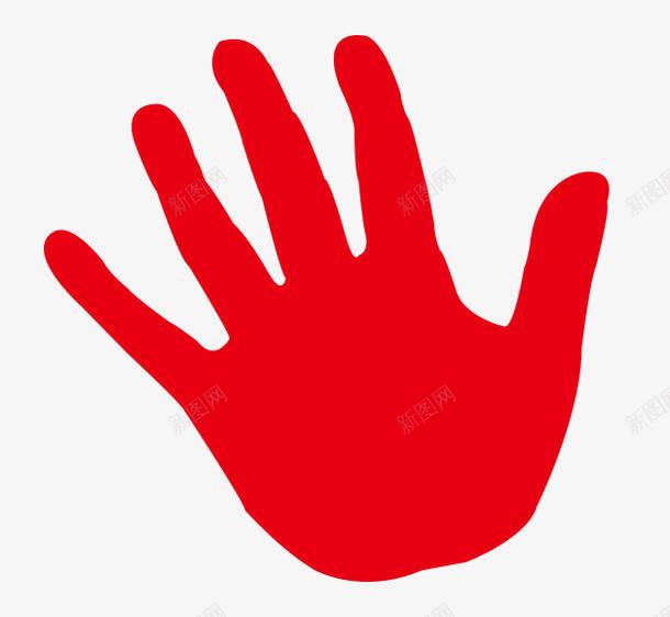 红色手印png免抠素材_88icon https://88icon.com 右手 手印 效果 红