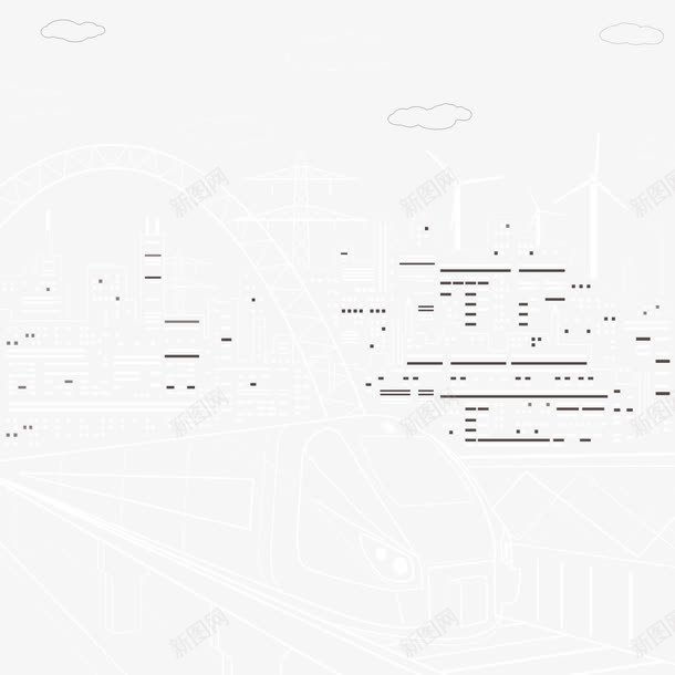 交通png免抠素材_88icon https://88icon.com 地铁素材 城市交通素材库 城市建筑 轻轨素材