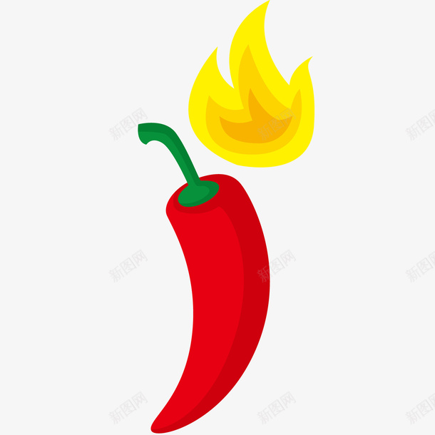 简笔卡通红色辣椒黄色火焰矢量图ai免抠素材_88icon https://88icon.com 卡通 小尖椒 火焰 种子 简笔 红色 蔬菜 辣子 麻辣 矢量图