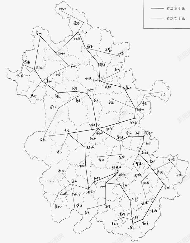 安徽省线性地图png免抠素材_88icon https://88icon.com 地图 地图线条 安徽地图 线性地图