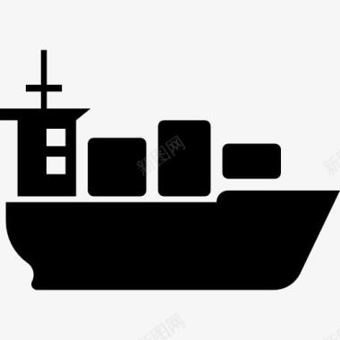 海水产品海上船舶集装箱图标图标