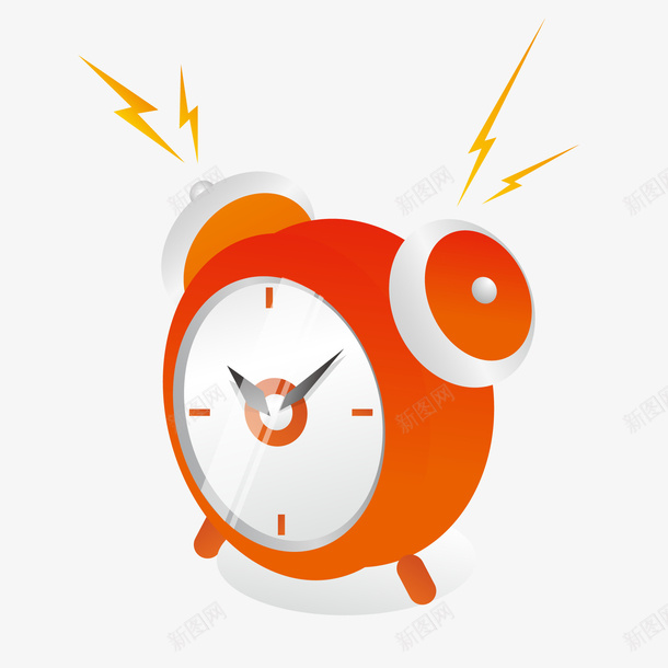 卡通橙色的闹钟png免抠素材_88icon https://88icon.com 卡通 安排 时间 时间动画 橙色 行程 起床 闹钟设计