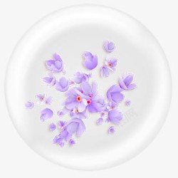 紫色小花吊篮花泡泡高清图片