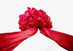 大气节日喜庆红绸花球素材