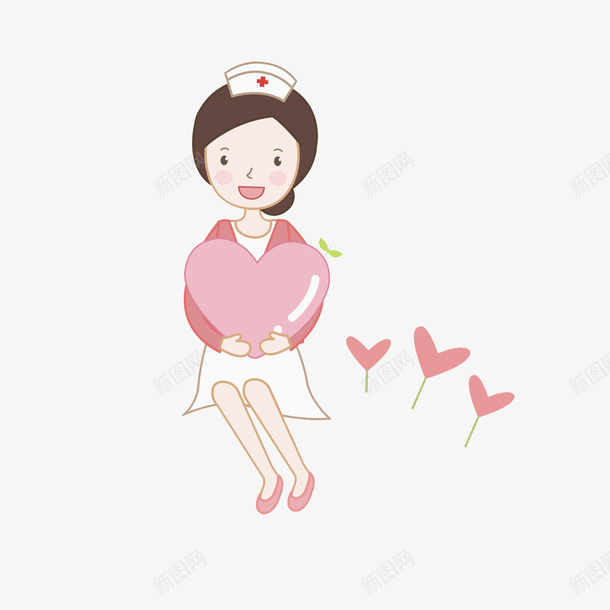 漂亮的护士png免抠素材_88icon https://88icon.com 卡通 女人 小草 性感护士 护士 护士漫画 护士节插画 插图 漂亮护士 漂亮的 爱心 爱心贴图 高兴地