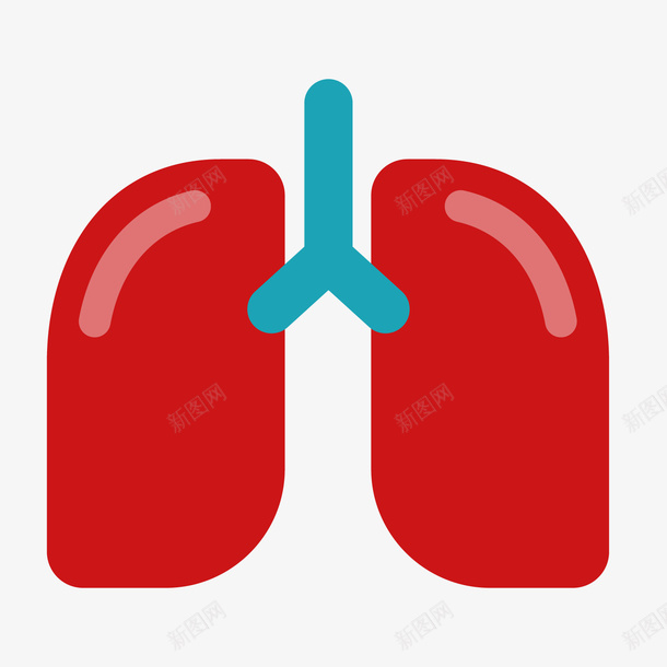 红色肺叶卡通插画矢量图ai免抠素材_88icon https://88icon.com 卡通插画 器官 红色 肺叶 肺活量 身体 运动 锻炼身体 矢量图