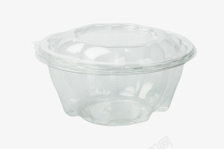透明圆形的一次性饭盒塑胶制品实素材