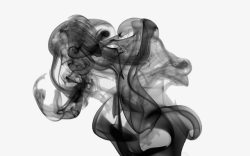 水墨风缥缈黑色烟雾素材
