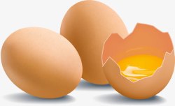 新鲜鸡蛋和打碎的鸡蛋素材