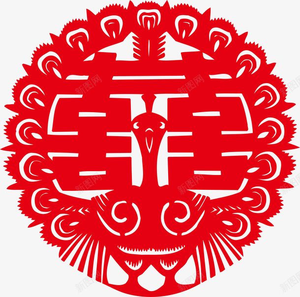 红色喜字帖图矢量图ai免抠素材_88icon https://88icon.com 剪纸 双喜 喜字贴 囍 囍底纹 大红喜字 婚庆 底纹 百喜图 矢量图 窗花帖 繁体喜字 红色