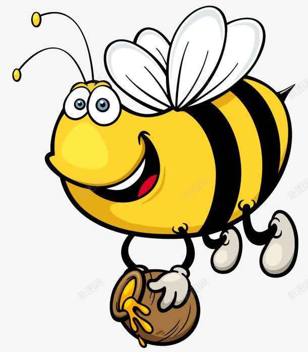 卡通小蜜蜂png免抠素材_88icon https://88icon.com 动物 可爱卡通 小蜜蜂 简笔画 蜂蜜 蜜罐 采蜜 黄色