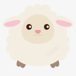 可爱小羊可爱小羊卡通动物矢量图高清图片