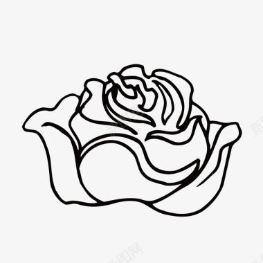 浪漫花圈边框白色复古花卉装饰图标图标