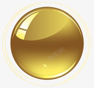 金属水珠按钮png免抠素材_88icon https://88icon.com 便签按钮 圆形 按钮 水珠 金色