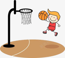 basket准备投球的男孩高清图片