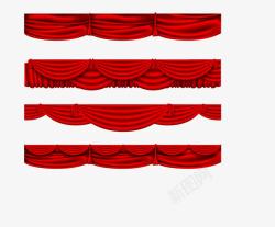 红舞台幕布舞台红绸高清图片