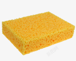 黄色海绵洗车毛巾素材
