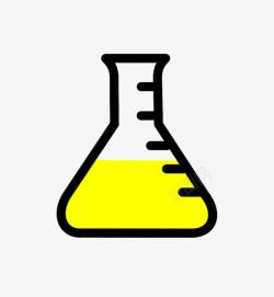 实验图形黄色实验杯高清图片