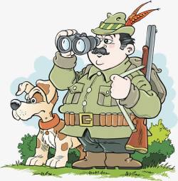 漫画气氛可爱漫画猎人与猎狗高清图片