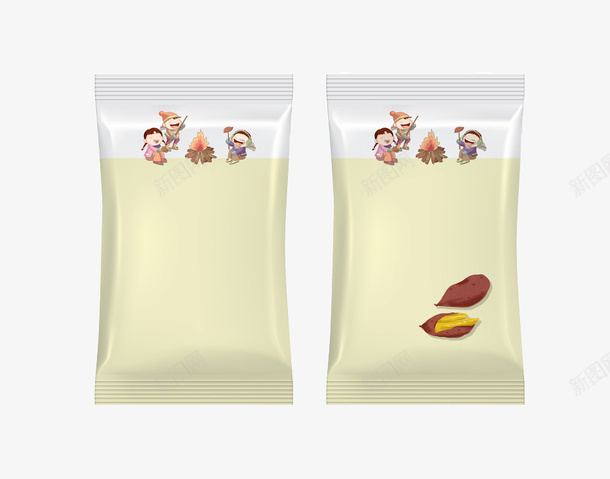 白色简洁食品包装袋png免抠素材_88icon https://88icon.com 写实 包装袋 实物 正反面 设计感 质感 食品包装袋 食物包装袋