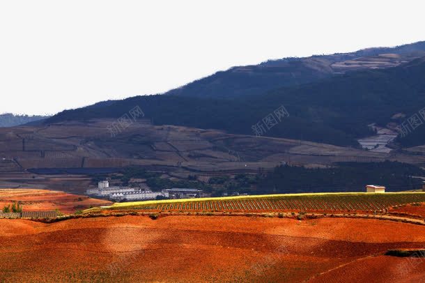 云南东川红土地风景png免抠素材_88icon https://88icon.com 旅游 景点 红土地 风景