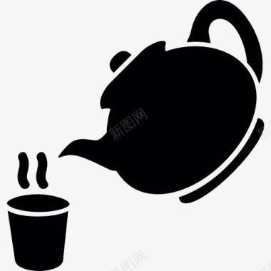 茶壶茶杯素材茶壶和茶杯图标图标