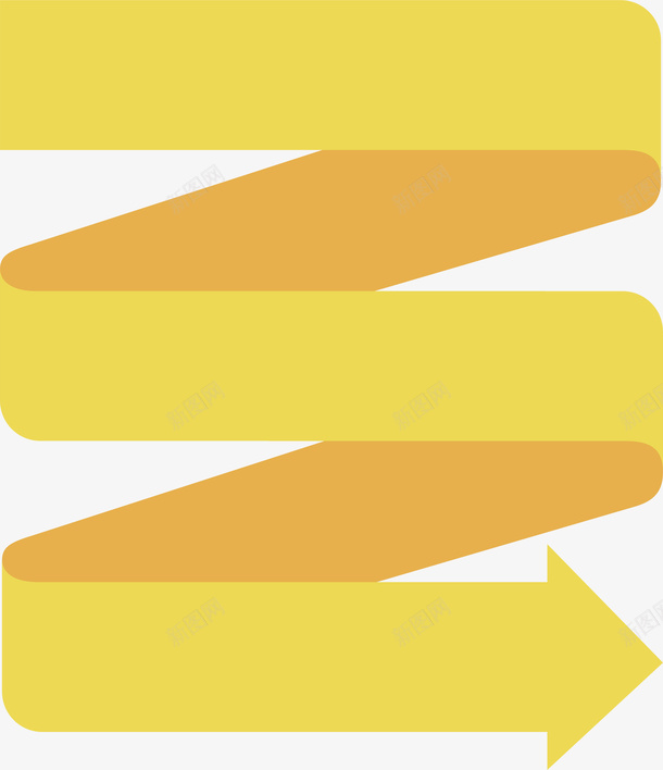 创意黄色螺旋箭头矢量图ai免抠素材_88icon https://88icon.com 几何 创意 创意箭头 图案 指引 指示 方向 箭头 花边 设计 长箭 黄色下螺旋箭头 矢量图