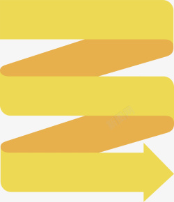 创意黄色螺旋箭头矢量图素材