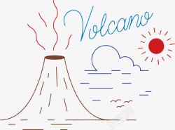 火山爆发素材