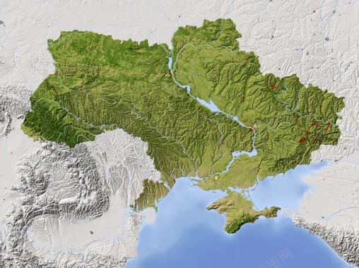 乌克兰卫星地图背景背景