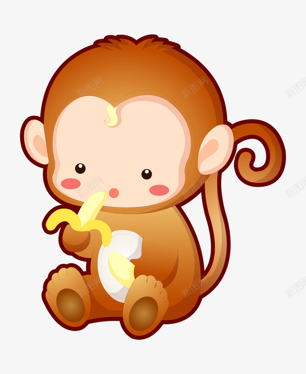 卡通可爱小动物装饰动物头像猴子png免抠素材_88icon https://88icon.com 动物可爱 卡通动物 小清新海报设计 手绘动物头像 猴子 萌萌哒的小动物 装饰卡通