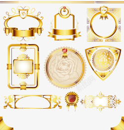 金闪闪边框矢量图素材