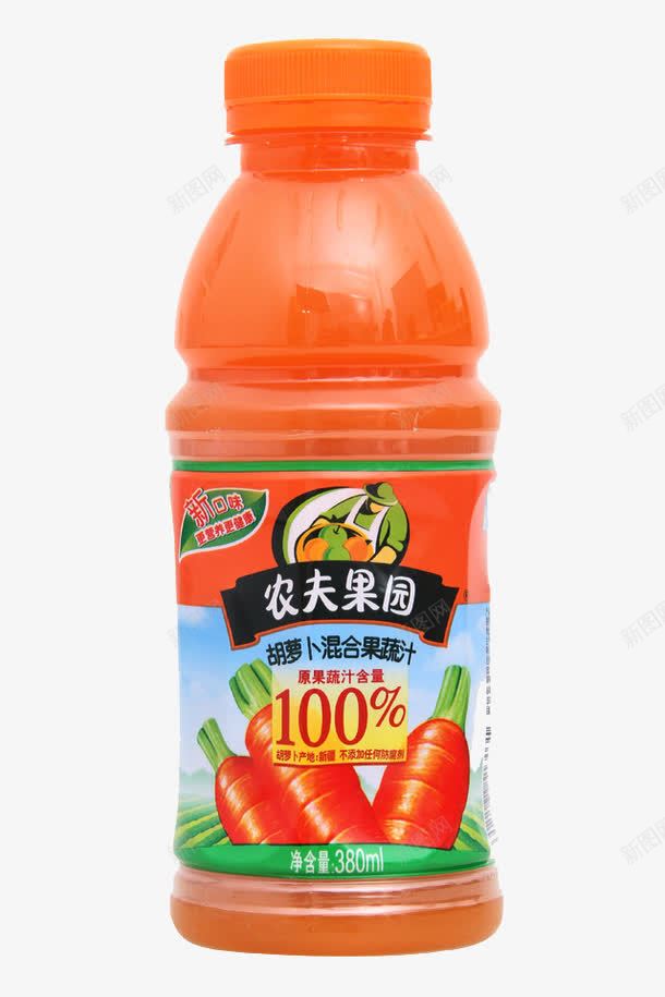 胡萝卜混合果汁饮料png免抠素材_88icon https://88icon.com 产品实物 农夫果园 果汁 混合果汁 胡萝卜味 饮料